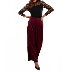 NEW MOLLY BRACKEN ladies woven pant in dark red
